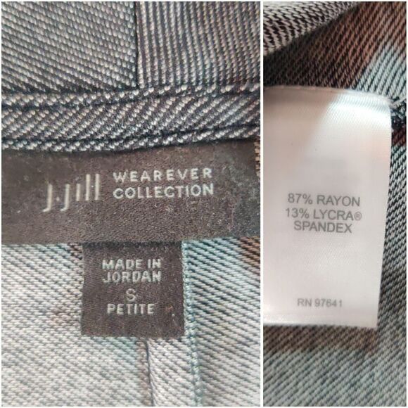 J. Jill Wearever Collection single button stretch jacket sz SP - Picture 10 of 10